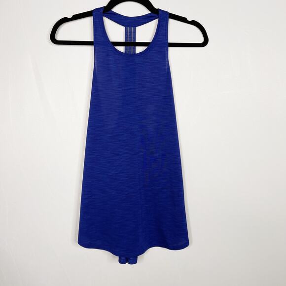 Athleta XSmall XS Incline Tank Top Racerback Power Of She Blue Spacedye Scoop - Picture 1 of 12
